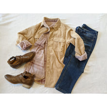 Load image into Gallery viewer, Corduroy Checkered Reversible Button Down Jacket