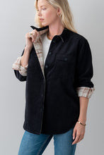 Load image into Gallery viewer, Corduroy Checkered Reversible Button Down Jacket