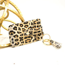 Load image into Gallery viewer, Credit Card Wallet Keychain with Tassel