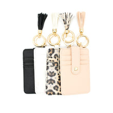Load image into Gallery viewer, Credit Card Wallet Keychain with Tassel