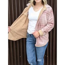 Load image into Gallery viewer, Corduroy Checkered Reversible Button Down Jacket