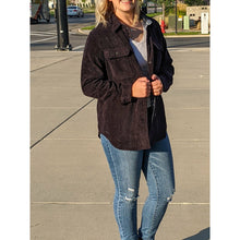 Load image into Gallery viewer, Corduroy Checkered Reversible Button Down Jacket
