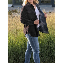 Load image into Gallery viewer, Corduroy Checkered Reversible Button Down Jacket