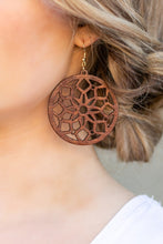 Load image into Gallery viewer, Round Wooden Earrings
