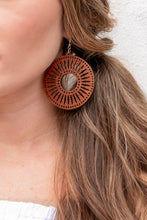Load image into Gallery viewer, Round Wooden Earrings
