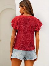 Load image into Gallery viewer, Polka Dot Ruffle Blouse
