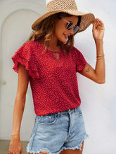 Load image into Gallery viewer, Polka Dot Ruffle Blouse
