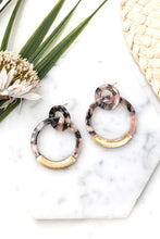 Load image into Gallery viewer, Double Hoop Resin Earrings
