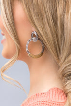 Load image into Gallery viewer, Double Hoop Resin Earrings
