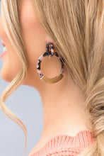 Load image into Gallery viewer, Double Hoop Resin Earrings
