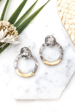 Load image into Gallery viewer, Double Hoop Resin Earrings
