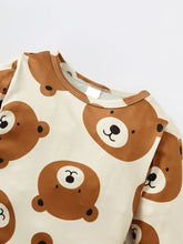 Load image into Gallery viewer, Pocket Overalls /Bear Print Shirt
