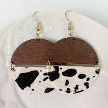 Load image into Gallery viewer, Wood Circle Earrings
