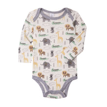 Load image into Gallery viewer, Baby Kiss 3Pk Long Sleeve Onesies - Hello World Safari
